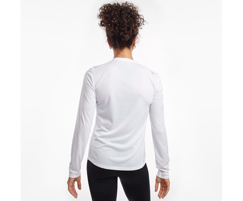 Saucony Stopwatch Long Sleeve Women's Shirts White | Canada 298SGLO